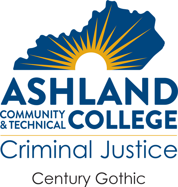 Ashland vertical criminal justice century gothic logo