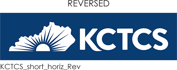 kctcs initial logo horizontal reversed 1 color