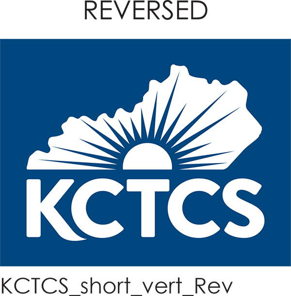 kctcs initial logo vertical reversed with 1 color