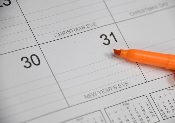 calendar planner on desk