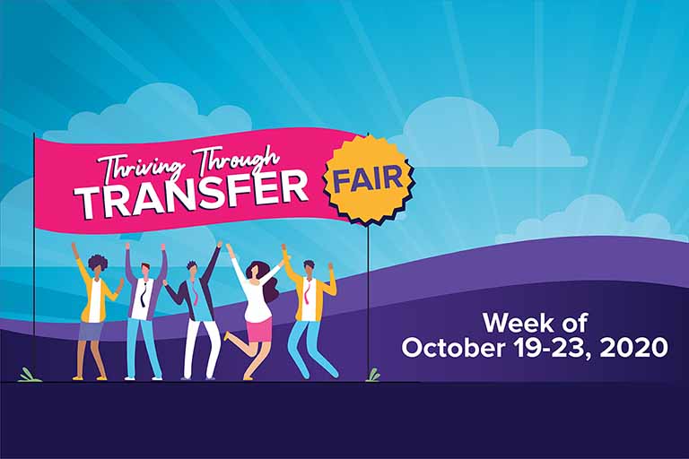 Thriving through transfer fair banner